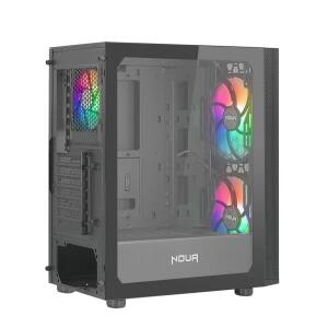 CASE MID-TOWER NO PSU ORIZON M101 1 USB3 2USB2 VETRO TEMP. RGB FAN BLK