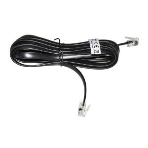 CAVO TELEFONICO PIATTO RJ12 6P6C NERO 2MT