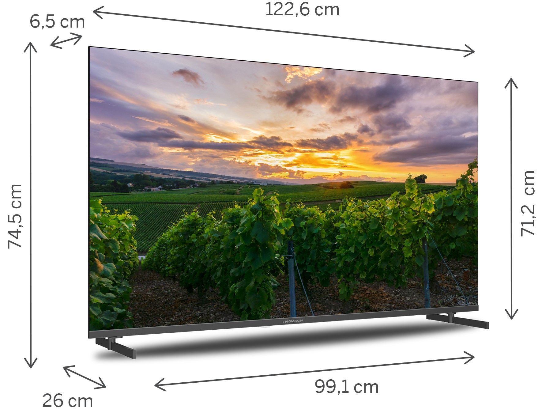 TV 55 THOMSON 4K QLED SMART UHD T2/C2S2 ANDROID 11 FRAMELESS