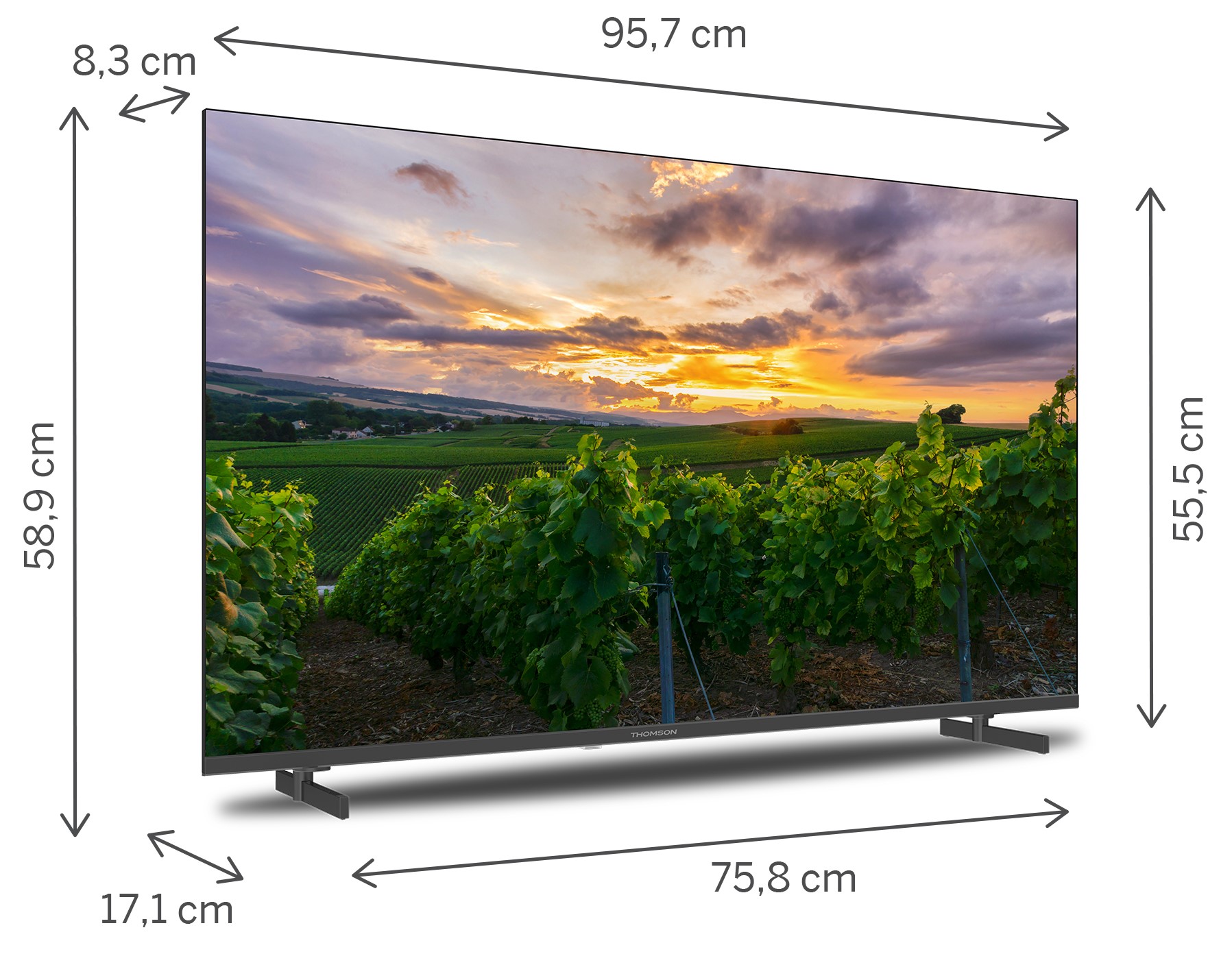 TV 43 THOMSON 4K QLED SMART UHD T2/C2S2 ANDROID 11 FRAMELESS