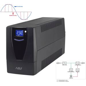 UPS 2,5 KVA DESKTOP LINE INT.PRO SERIES 6*IEC+RJ11/45 LCD CSB ADJ