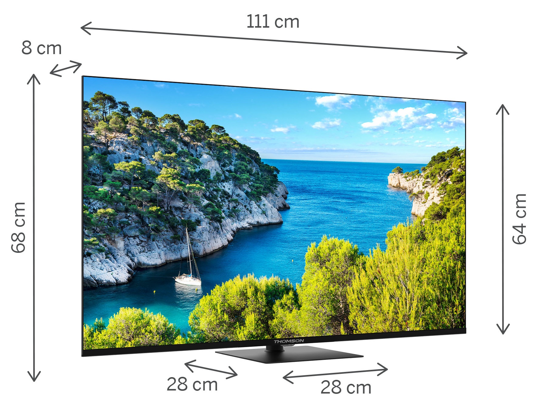 TV 50 THOMSON 4K SMART UHD T2/C2S2 GOOGLE TV FRAMELESS PIEDE