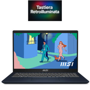 NB 15,6 I5-1235U 8GB 512SSD W11 MSI MODERN 15 - BACKLIT KEYBOARD