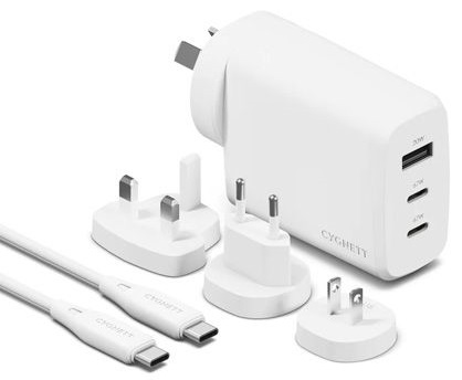 CARICATORE DA VIAGGIO 67W CON ADAT US,AU,UK,EU USB-C CABLE