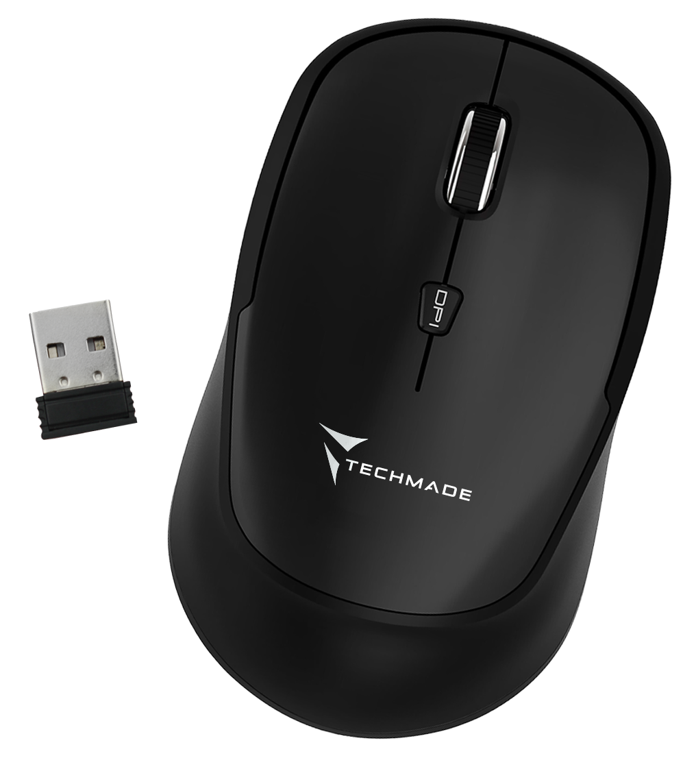 MOUSE WIRELESS NERO TECHMADE TM-XJ35-BK
