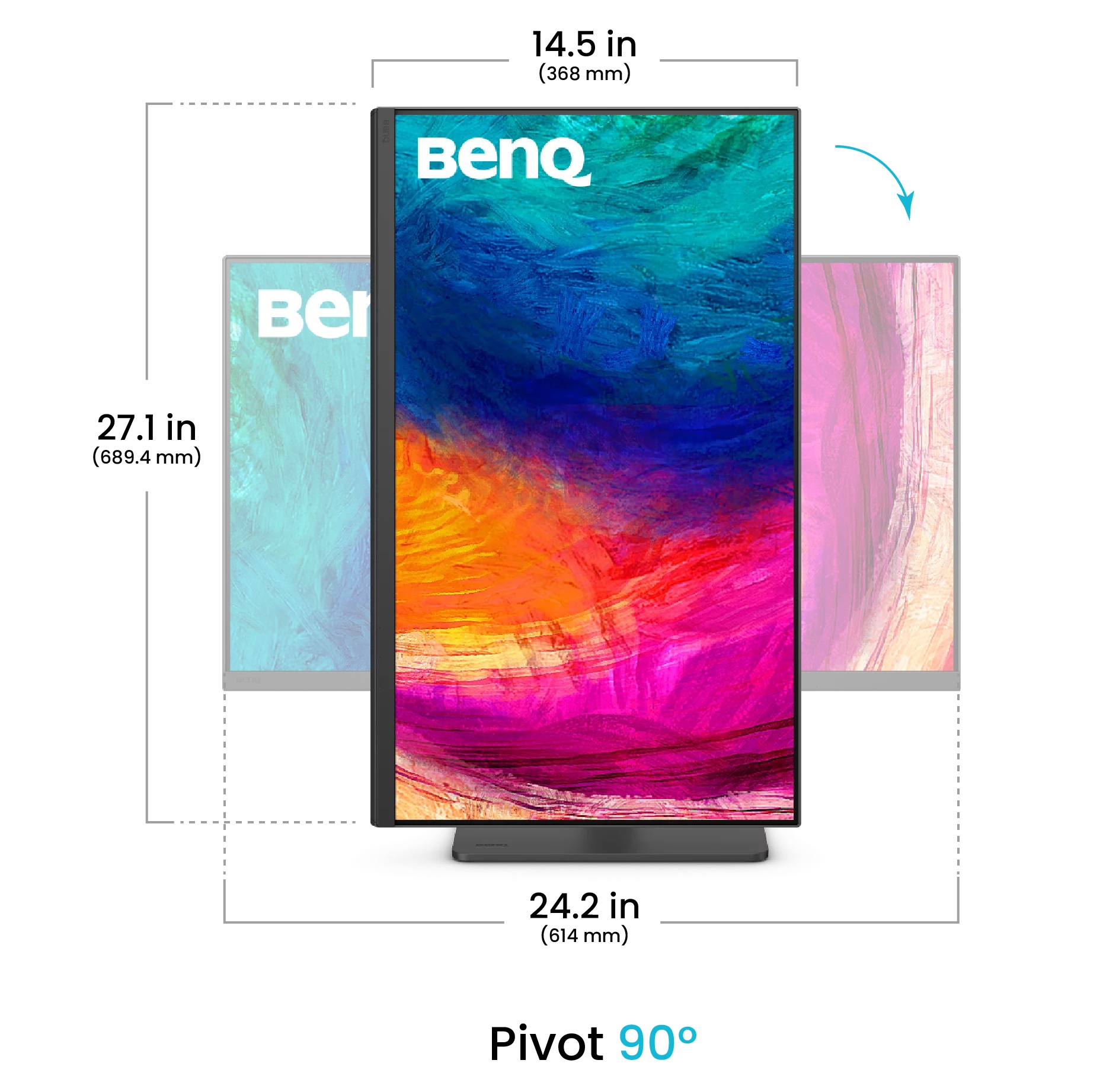 MON 27IPS BENQ 2K DESIGNVUE HDMI DP PD2706QN PIVOT REG ALTEZZ USBC