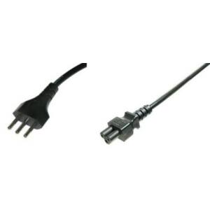 CAVO ALIMENTAZIONE 1MT BK TRIPOLARE NOTEBOOK A SPINA ITALIANA