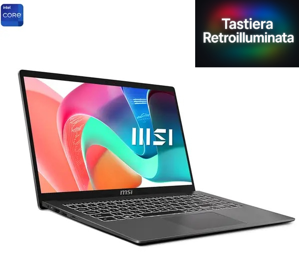 NB 15,6 I7-1355U 16GB 512SSD FD MSI MODERN 15 - BACKLIT KEYBOARD