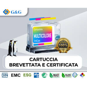 INK G&G HP 301XL CMY 18ML RIGENERATO INK LEVEL MULTIPACK