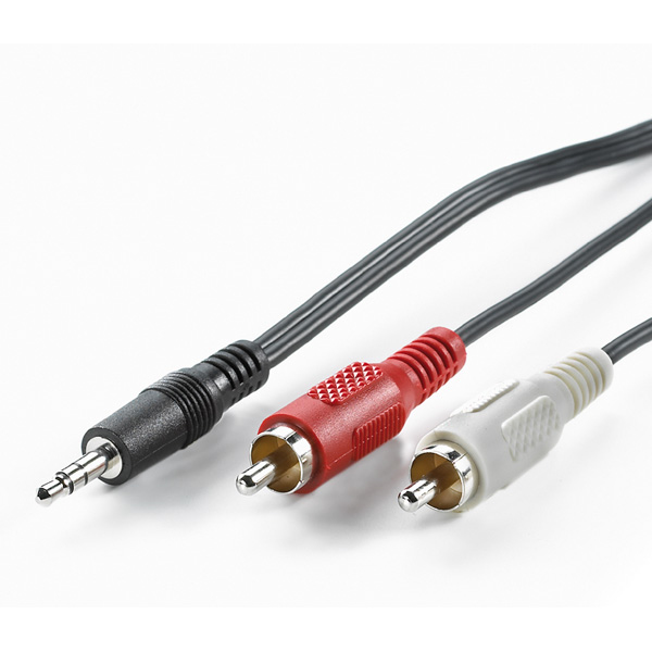 CAVO 3,5MM-2RCA 1,5MT M/M BK/RD/WH