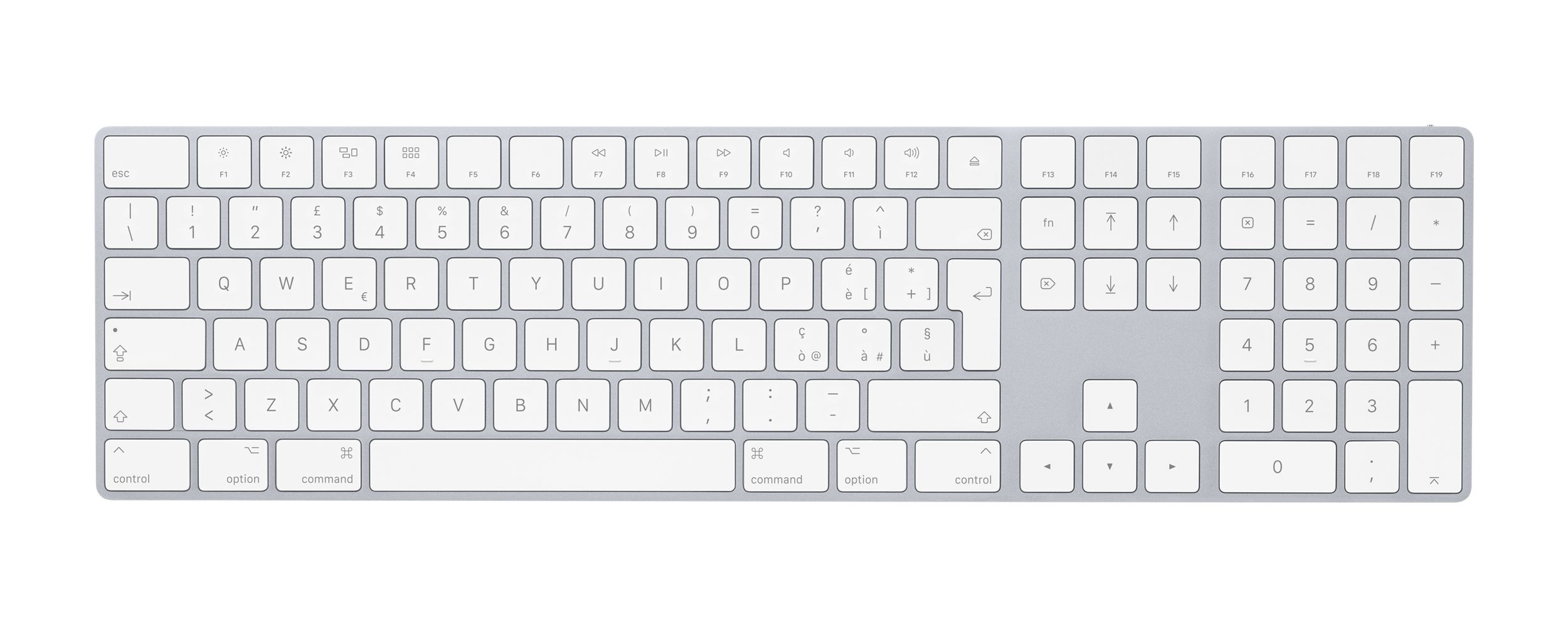 TASTIERA MAGIC APPLE +TAST.NUM ITA MAGICKEYBOARD WIRELESS SILVER