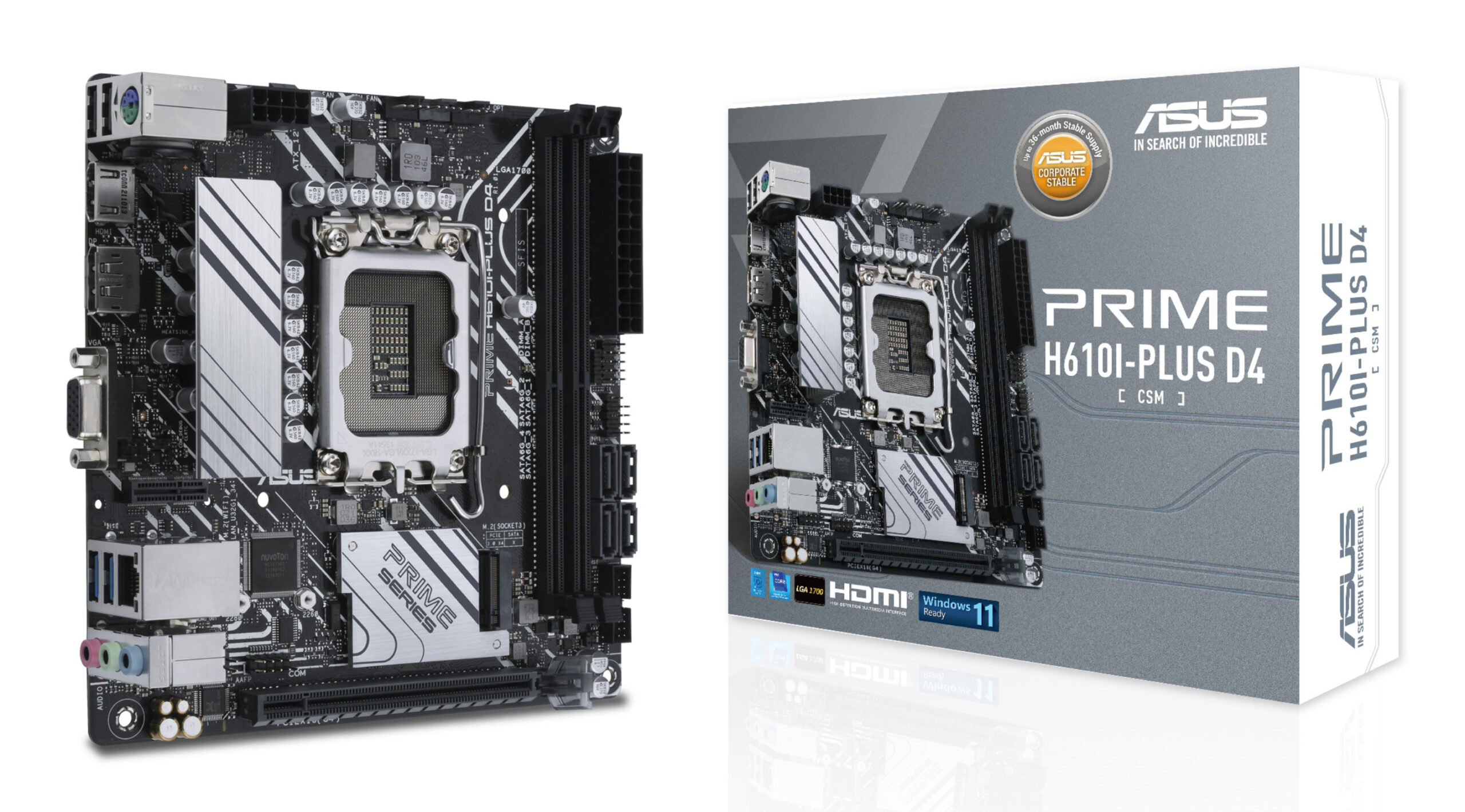 MB ASUS PRIME H610I-PLUS D4CSM 1700 2D4 4S3 1M.2 1PCI DP/HD/VGA MINIATX