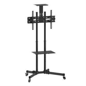 STAFFA  PAVIMENTO PER TV 37-70 LOAD 50KG 600X400 CON PIANO E RUOTE