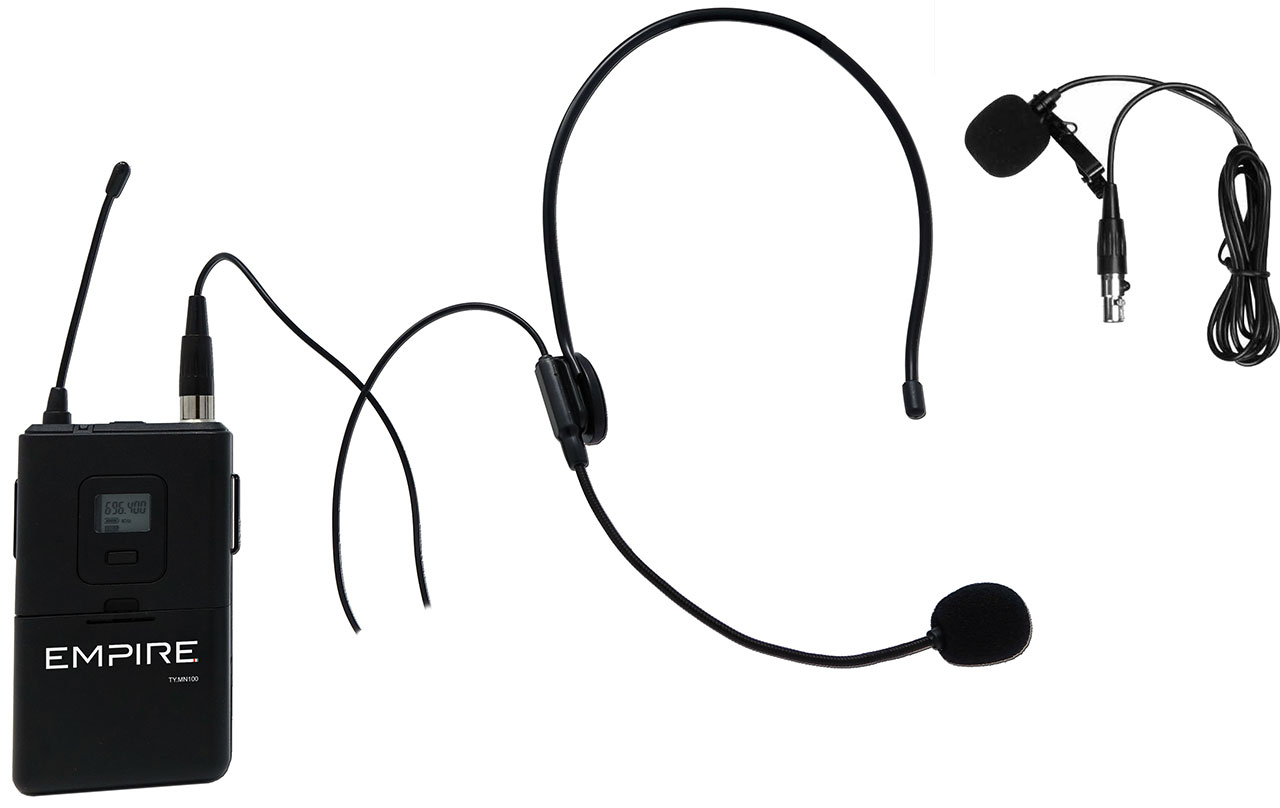 MICROFONO EMPIRE NECK LAVALIER UHF CON RICEVITORE