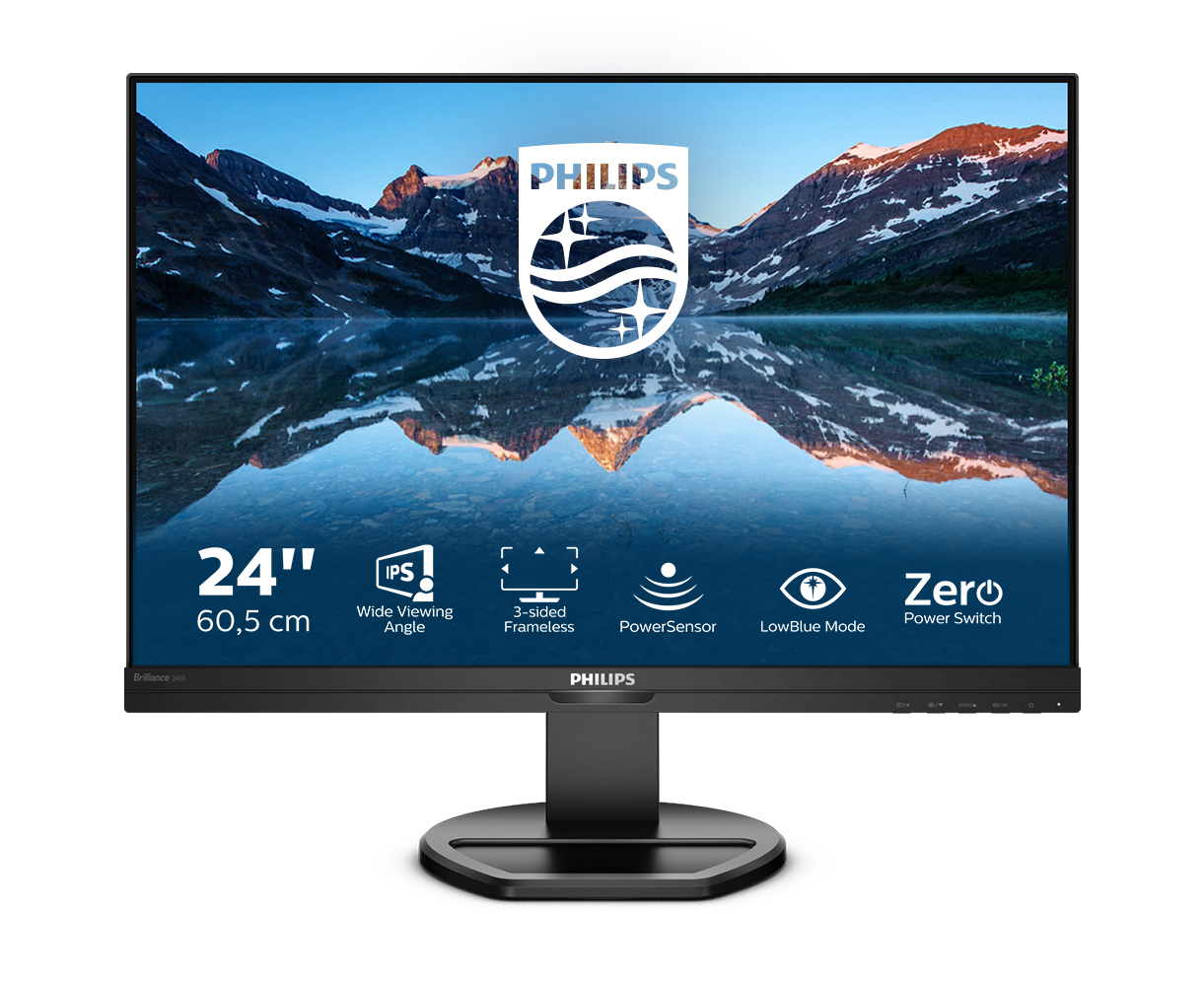 MON 24,1IPS VGA DVI DP HDMI MM USB PHILIPS 240B9/00 16:10