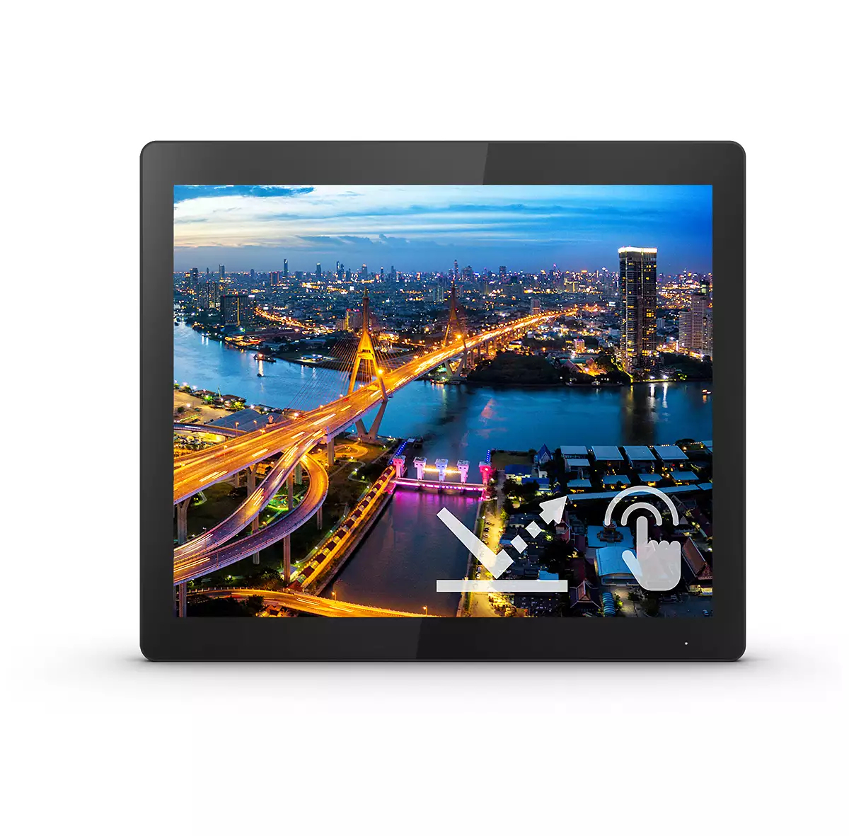 MON TOUCH 15 TN 4:3 HDMI DP DVI CC VGA IP65 H7 METAL FRAM OPEN FRAME